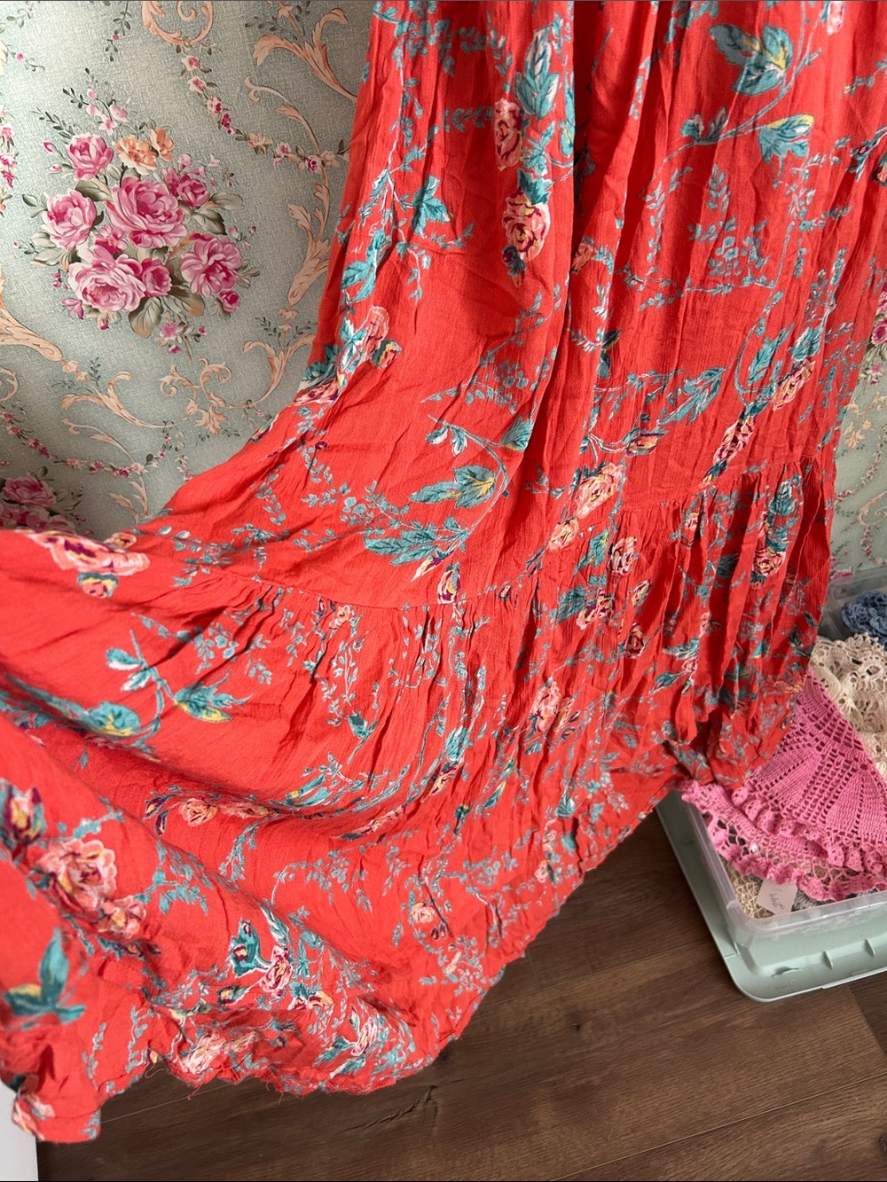 🌺🌸NWT🌸🌺 VINTAGE spaghetti strap dress DEADSTOCK Billabong fully lined Size M - Picture 5 of 7